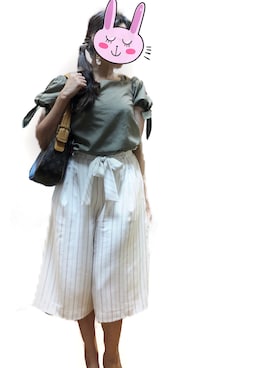 「WILLSELECTION（ウィルセレクション）のアイテム（パンツ）」を使った、LiMoさん（レディース・157cm）の夏コーディネート