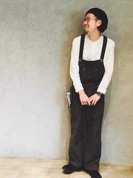 「SHIPS（シップス）のアイテム（サロペット/オーバーオール）」を使った、ineさん（メンズ・171cm）の春コーディネート