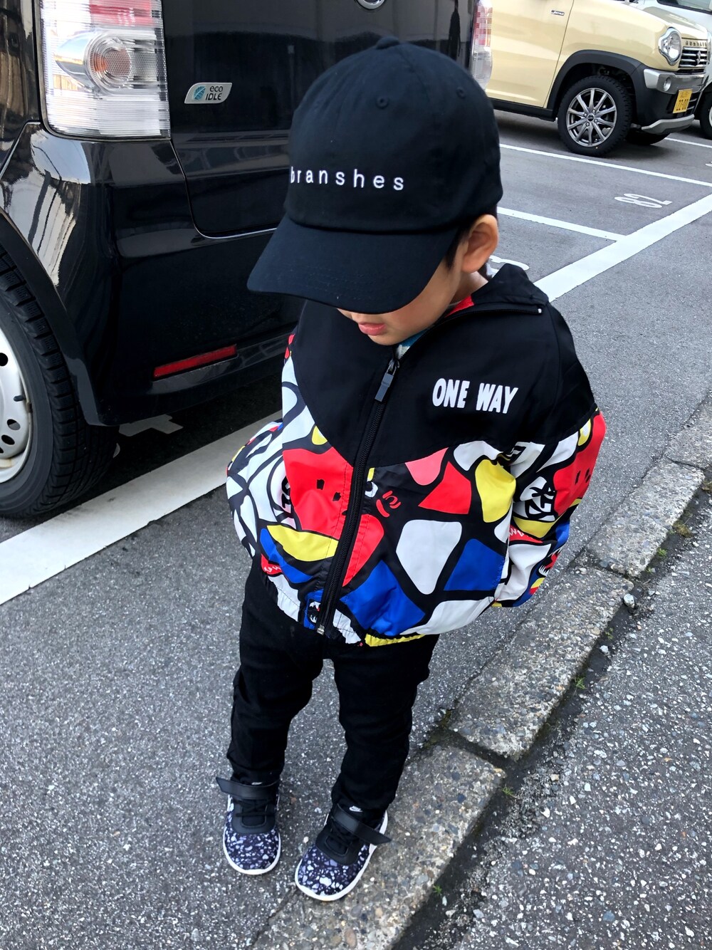 「BRANSHESのロゴツイルキャップ（キャップ、ブラック系）」を使った、☆tatsu☆さん（メンズ・177cm）の春コーディネートの1枚目の写真