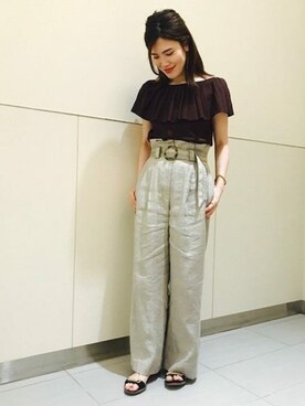 「プリーツ」｜yoshiさん（レディース・168cm）の夏コーディネート