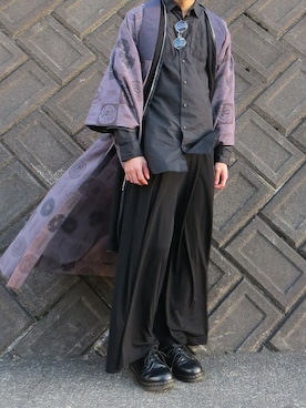 「アイテム（ジャケット/アウター、パープル系）」を使った、はやたろうさん（メンズ・170cm）の冬コーディネート