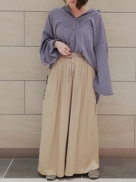 「Cepica（セピカ）のアイテム（パンツ）」を使った、rena.さん（レディース・157cm）の夏コーディネート