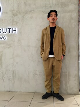 「PUMA（プーマ）の＜PUMA×monkey time＞ ∴ SUEDE UNDERGROUND GAME/スニーカー（スニーカー、グレー系）」を使った、Shouya Kitayamaさん（メンズ・171cm）の冬コーディネート