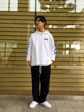 「CODY SANDERSON（コディサンダーソン）のアイテム（バングル/リストバンド）」を使った、Shouya Kitayamaさん（メンズ・171cm）の冬コーディネート