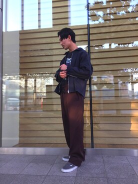 「PHINGERIN（フィンガリン）のアイテム（ジャケット/アウター、ブルー系）」を使った、Shouya Kitayamaさん（メンズ・171cm）の冬コーディネート