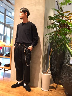 「Supreme （シュプリーム）のアイテム（Tシャツ/カットソー、ブラック系）」を使った、Shouya Kitayamaさん（メンズ・171cm）の夏コーディネート