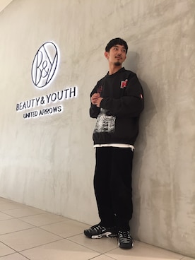 「C.E（シーイー）のアイテム（トップス、ブラック系）」を使った、Shouya Kitayamaさん（メンズ・171cm）の秋コーディネート