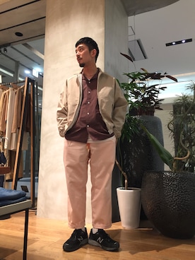「FLAGSTUFF（フラグスタフ）のアイテム（パンツ）」を使った、Shouya Kitayamaさん（メンズ・171cm）の春コーディネート