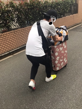 「Onitsuka Tiger × ANDREA POMPILIO（オニツカタイガーアンドレアポンピリオ）のアイテム（シューズ）」を使った、Da Saさん（メンズ・170cm）の夏コーディネート