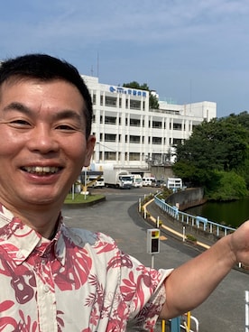 「alohashirt」｜新村 浩明さん（メンズ・167cm）の夏コーディネート