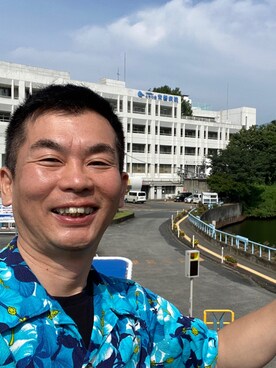 「alohashirt」｜新村 浩明さん（メンズ・167cm）の夏コーディネート