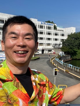「alohashirt」｜新村 浩明さん（メンズ・167cm）の夏コーディネート