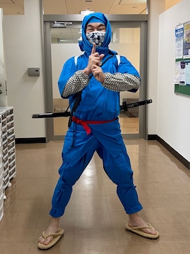 「kimono（キモノ）のアイテム」を使った、新村 浩明さん（メンズ・167cm）の夏コーディネート