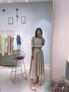 「Queen（クイーン）のアイテム」を使った、QUEEN葵蒽さん（レディース・161cm）の夏コーディネート