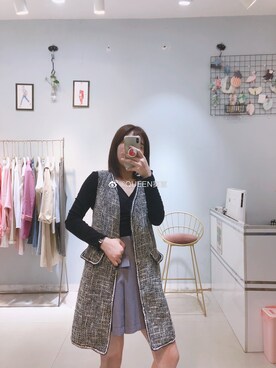 「Queen（クイーン）のアイテム」を使った、QUEEN葵蒽さん（レディース・161cm）の夏コーディネート