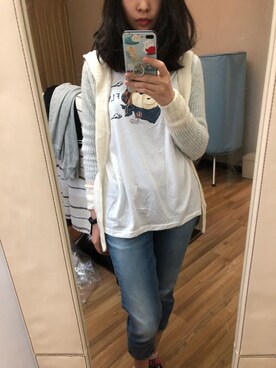 「Abercrombie&Fitch（アバークロンビーアンドフィッチ）のアイテム（その他アウター）」を使った、夏_小鬼さん（レディース・165cm）の春コーディネート