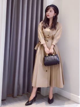 「Rouge vif（ルージュヴィフ）のアイテム（ハンチング/ベレー帽）」を使った、KUさん（レディース・158cm）の夏コーディネート