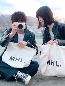 「シミラールック」｜「アイテム（ライダースジャケット）」を使った、たいがさん（メンズ・165cm）の春コーディネート