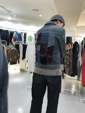 「アイテム（デニムジャケット）」を使った、壮さん（メンズ・178cm）の冬コーディネート