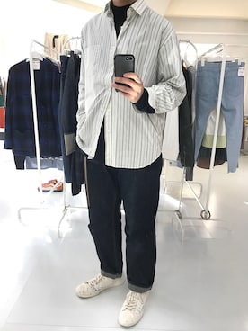 「ANDREA POMPILIO（アンドレアポンピリオ）のアイテム」を使った、壮さん（メンズ・178cm）の冬コーディネート