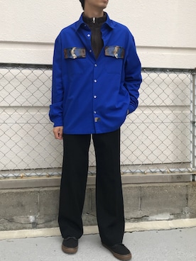 「アイテム（スラックス）」を使った、壮さん（メンズ・178cm）の秋コーディネート