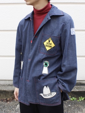 「アイテム（デニムジャケット）」を使った、壮さん（メンズ・178cm）の秋コーディネート