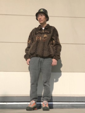 「WOOLRICH（ウールリッチ）のアイテム（その他アウター）」を使った、YMNさん（メンズ・175cm）の冬コーディネート