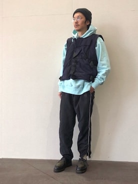 「モードストリート」｜「アイテム（モカシン/デッキシューズ）」を使った、YMNさん（メンズ・175cm）の春コーディネート