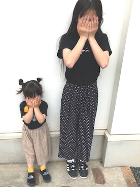 shii&saaさん（キッズ・90cm）の春コーディネート