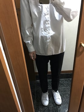 「DHOLIC（ディーホリック）のアイテム（スラックス）」を使った、Teruさん（メンズ・170cm）の春コーディネート