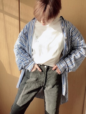 「アイテム（その他トップス）」を使った、ゆはこさん（レディース・175cm・20代）の春コーディネート