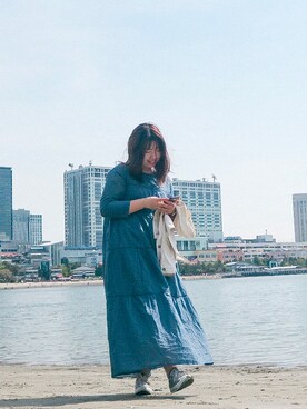 長袖ﾃｨｱｰﾄﾞﾛﾝｸﾞﾜﾝﾋﾟｰｽを使った人気ファッションコーディネート Wear