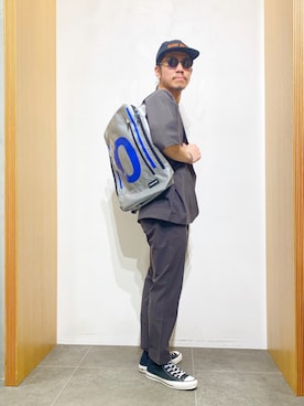 「ROUGH and RUGGED（ラフアンドラゲッド）のアイテム」を使った、DAIKI TAKEYAさん（メンズ・165cm）の春コーディネート