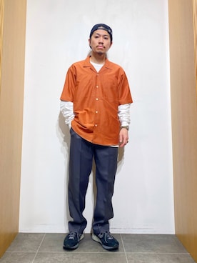 「URBAN RESEARCH（アーバンリサーチ）のアイテム（スラックス）」を使った、DAIKI TAKEYAさん（メンズ・165cm）の春コーディネート