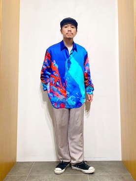 「semoh（セモー）のアイテム（トップス）」を使った、DAIKI TAKEYAさん（メンズ・165cm）の春コーディネート
