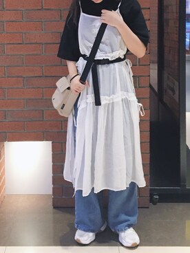 「5（ファイブ）のアイテム（パンツ）」を使った、Ruiさん（レディース・156cm）の秋コーディネート