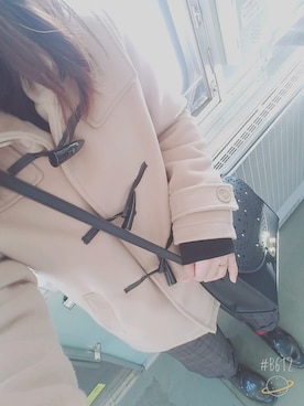 「しまむら（シマムラ）のアイテム（ダッフルコート）」を使った、れんれんさん（レディース・154cm）の冬コーディネート