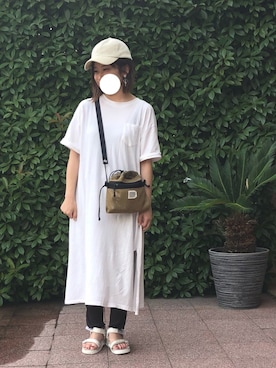 「FREDRIK PACKERS（フレドリックパッカーズ）のアイテム」を使った、yurioneさん（レディース・154cm）の夏コーディネート