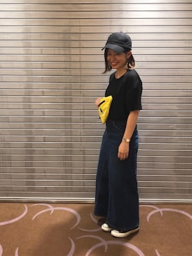 「MEI（メイ）のアイテム（バッグ）」を使った、yurioneさん（レディース・154cm）の夏コーディネート