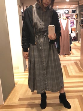 「アイテム（ブルゾン）」を使った、yurioneさん（レディース・154cm・30代）の秋コーディネート