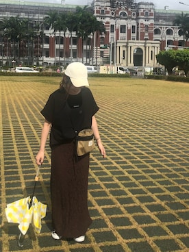 「FREDRIK PACKERS（フレドリックパッカーズ）のアイテム」を使った、yurioneさん（レディース・154cm）の夏コーディネート