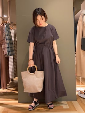「バンブーバック」｜yurioneさん（レディース・154cm）の夏コーディネート