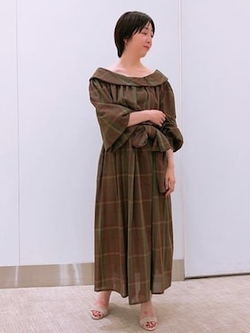 「タータンチェック」｜riinaさん（レディース・156cm）の夏コーディネート