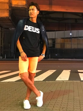 「DEUS EX MACHINA（デウスエクスマキナ）のアイテム（トップス）」を使った、_tsubasa_yさん（メンズ・181cm）の夏コーディネート
