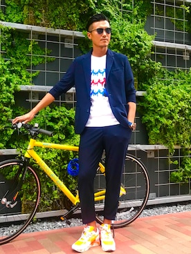 「Safari」｜「アイテム（ジャケット/アウター）」を使った、_tsubasa_yさん（メンズ・181cm）の夏コーディネート