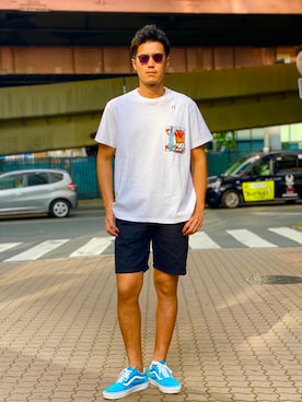 「HBNS（ハバノス）のアイテム（トップス）」を使った、_tsubasa_yさん（メンズ・181cm）の春コーディネート
