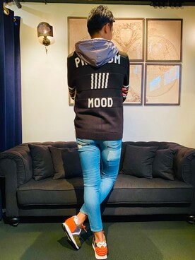 「P.M.D.S.（ピー エム ディー エス）のアイテム（パーカー）」を使った、_tsubasa_yさん（メンズ・181cm）の秋コーディネート