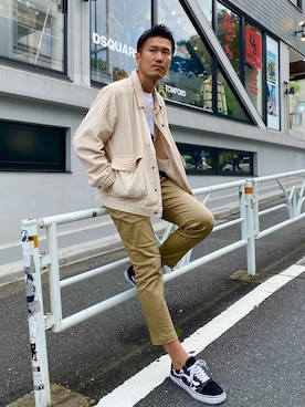 「秋のカフェオレコーデ」｜「アイテム（その他アウター）」を使った、_tsubasa_yさん（メンズ・181cm）の秋コーディネート