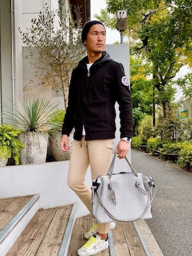 「muta（ムータ）のアイテム（ブルゾン）」を使った、_tsubasa_yさん（メンズ・181cm）の冬コーディネート