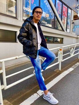 「muta（ムータ）のアイテム（ブルゾン）」を使った、_tsubasa_yさん（メンズ・181cm）の冬コーディネート